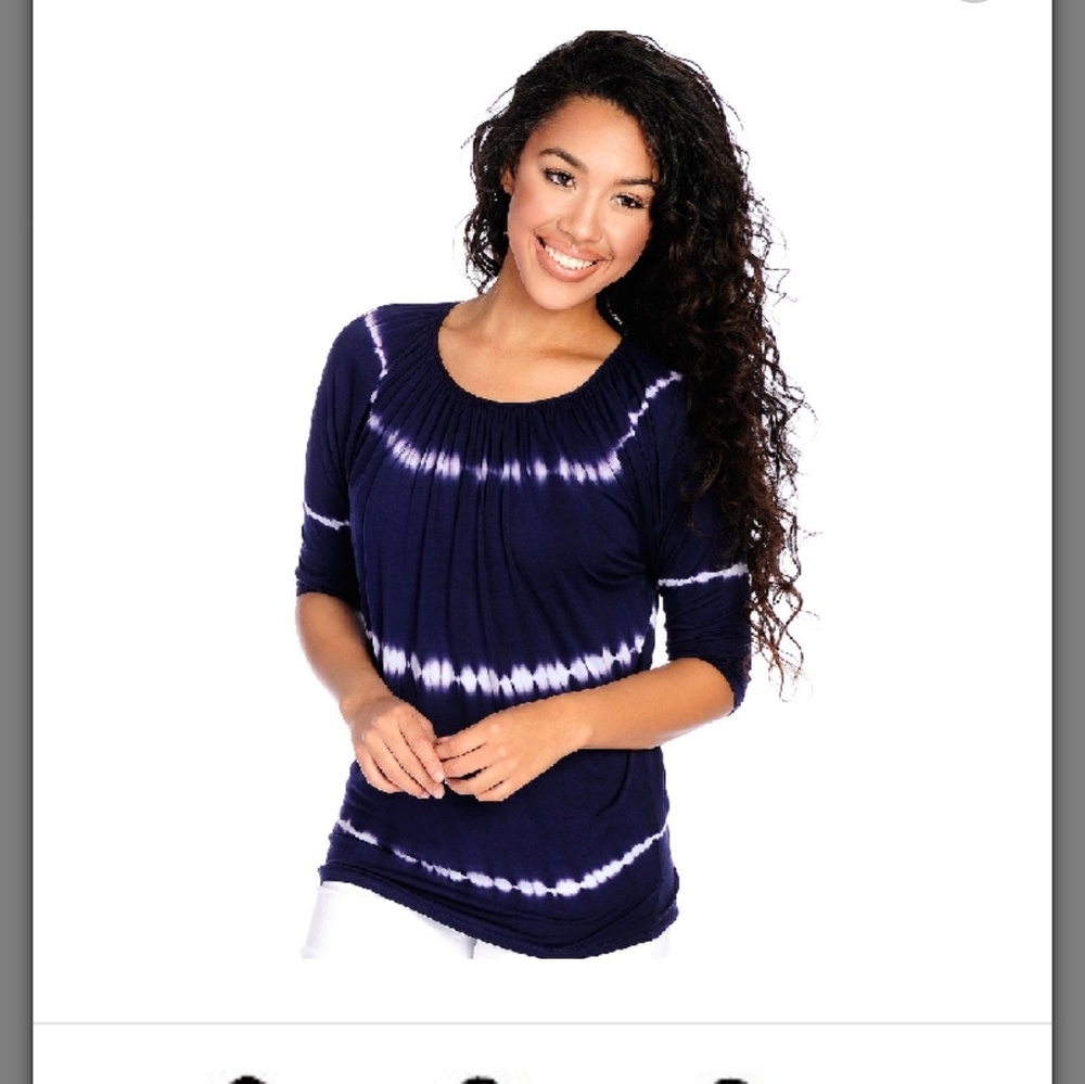 Stretch Knit Tie-Dye Top 1X